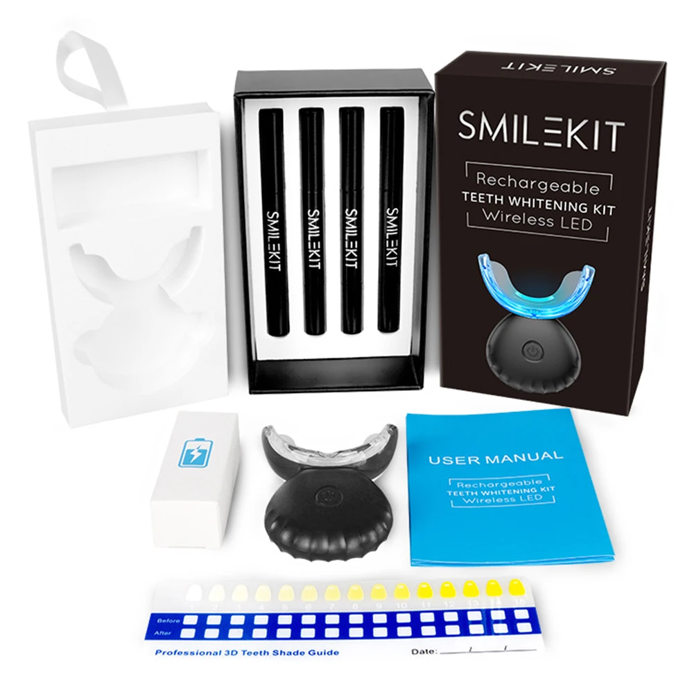 Teeth Whitening Bleaching Kit - Kit de clareamento dental dos dentes