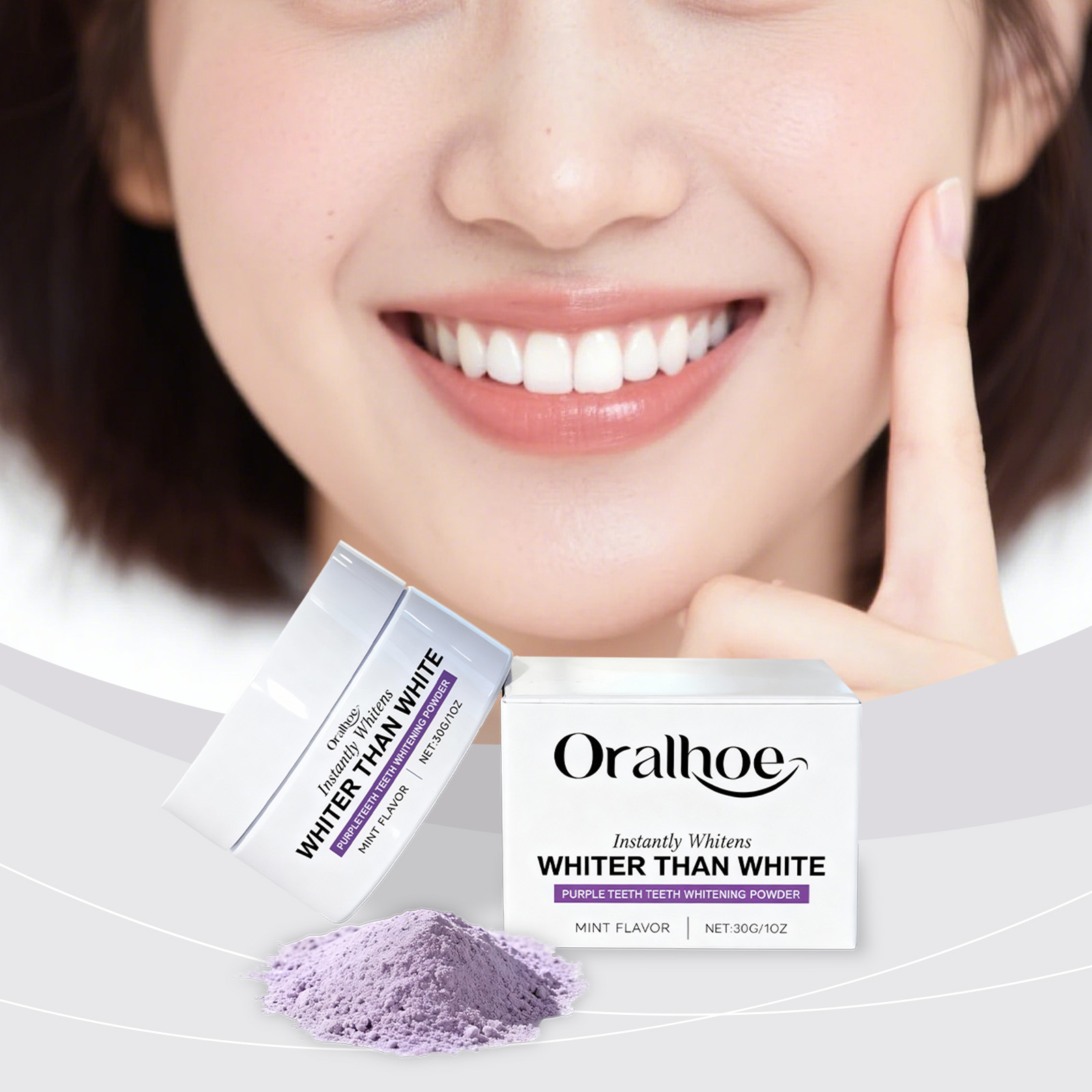 Teeth Whitening Xylitol - Xylitol roxo mancha removendo dentes em