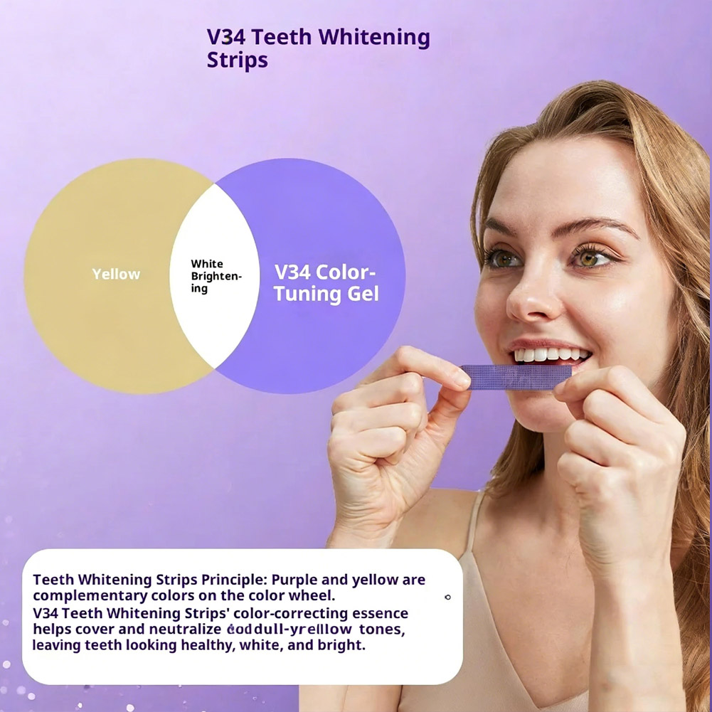 7 tiras roxas para clareamento - Teeth Whitening Bleaching Kit avaliação e preço