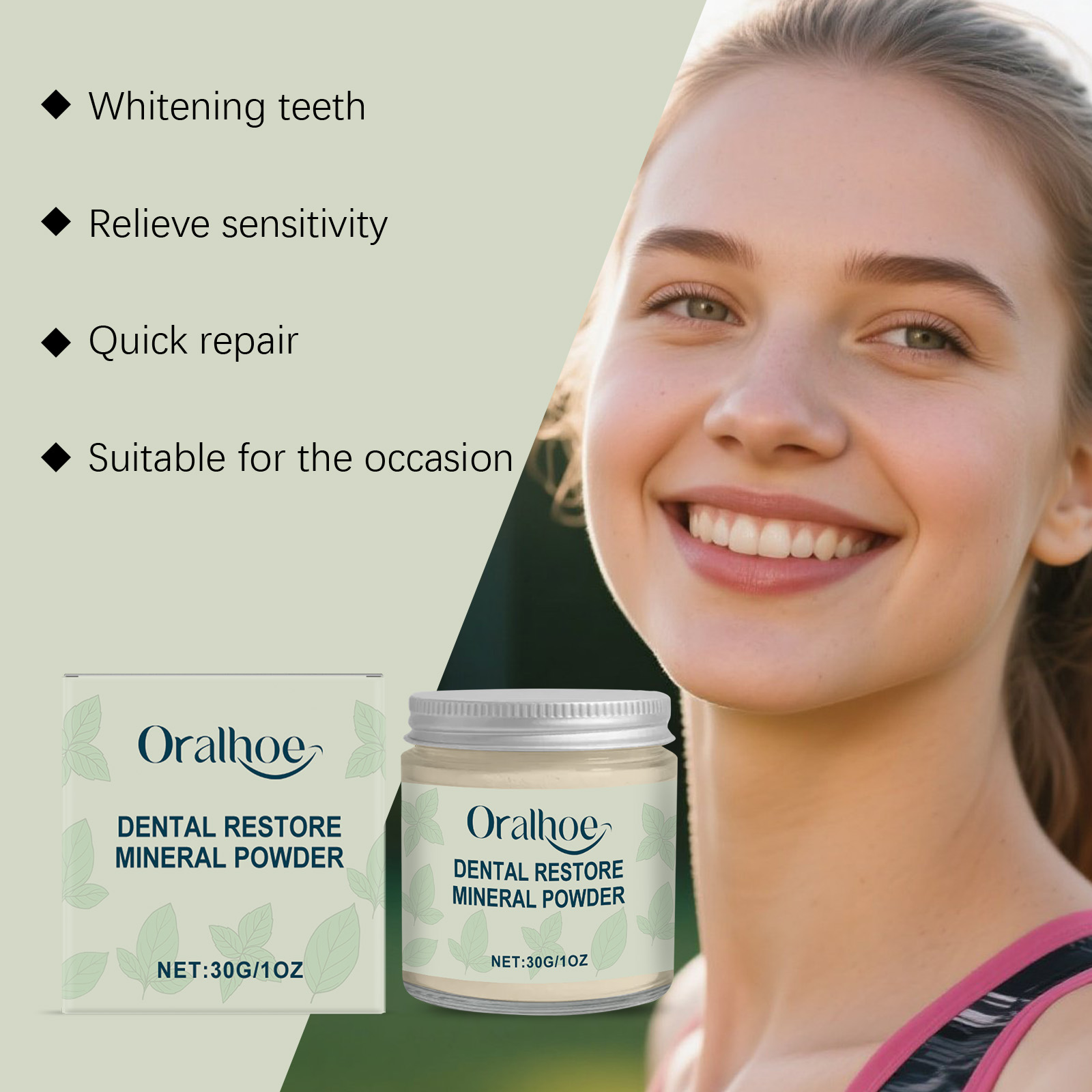 ORALHOE Pó Mineral Restaurador - Teeth Whitening Or Bleaching avaliação e preço