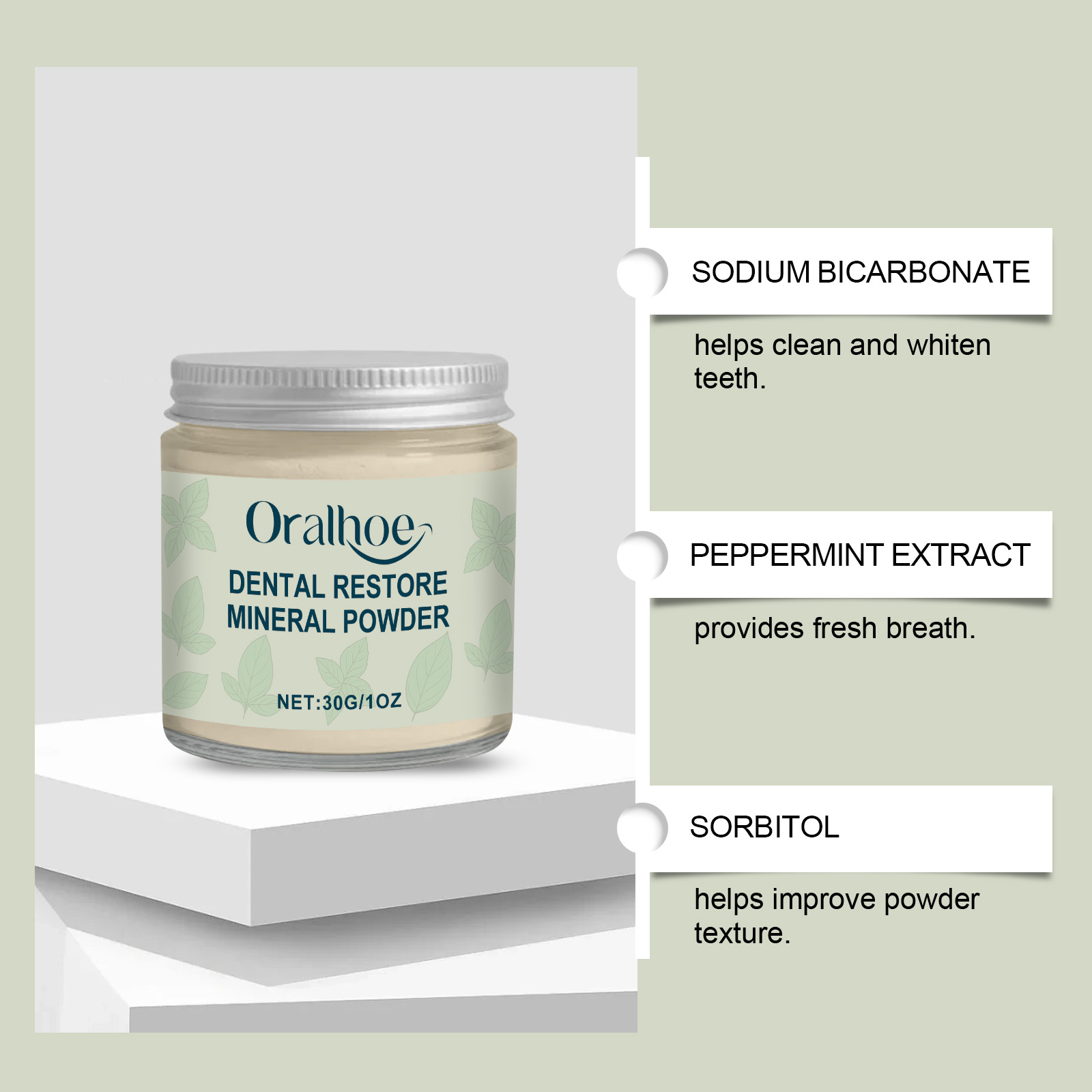 ORALHOE Pó Mineral Restaurador - Teeth Whitening Or Bleaching avaliação e preço