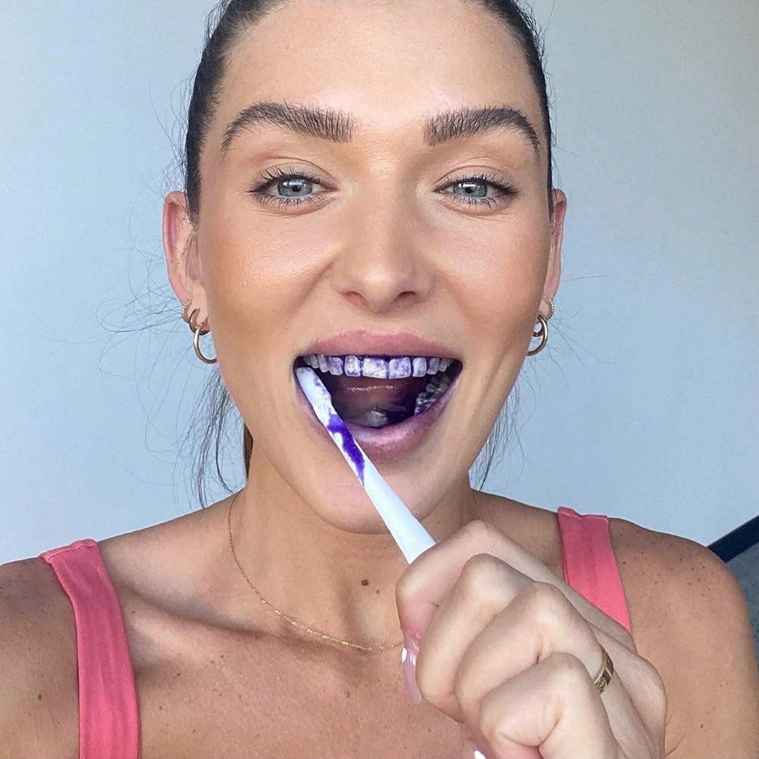 Soro corretor roxo eficaz, cre - Teeth Whitening Xylitol avaliação e preço