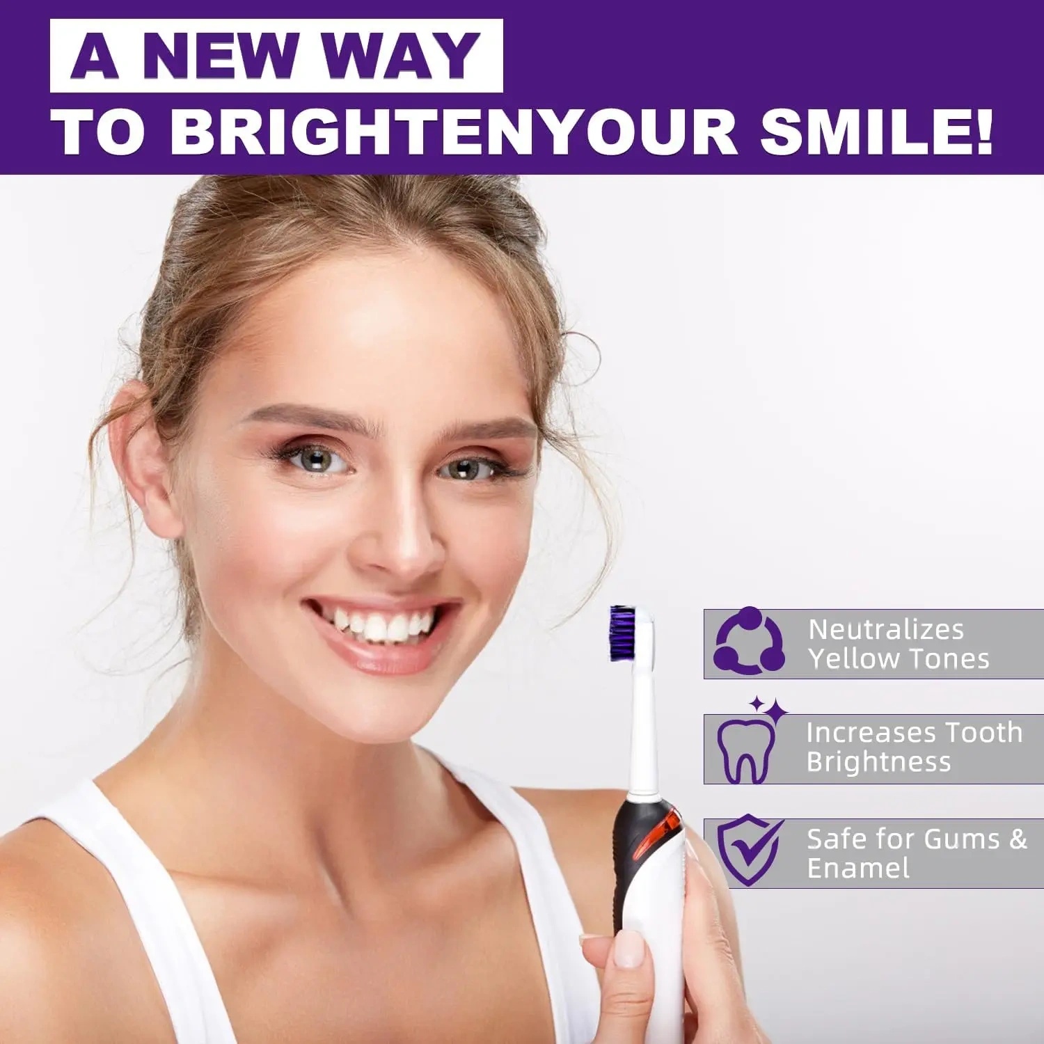 Soro corretor roxo eficaz, cre - Teeth Whitening Xylitol avaliação e preço