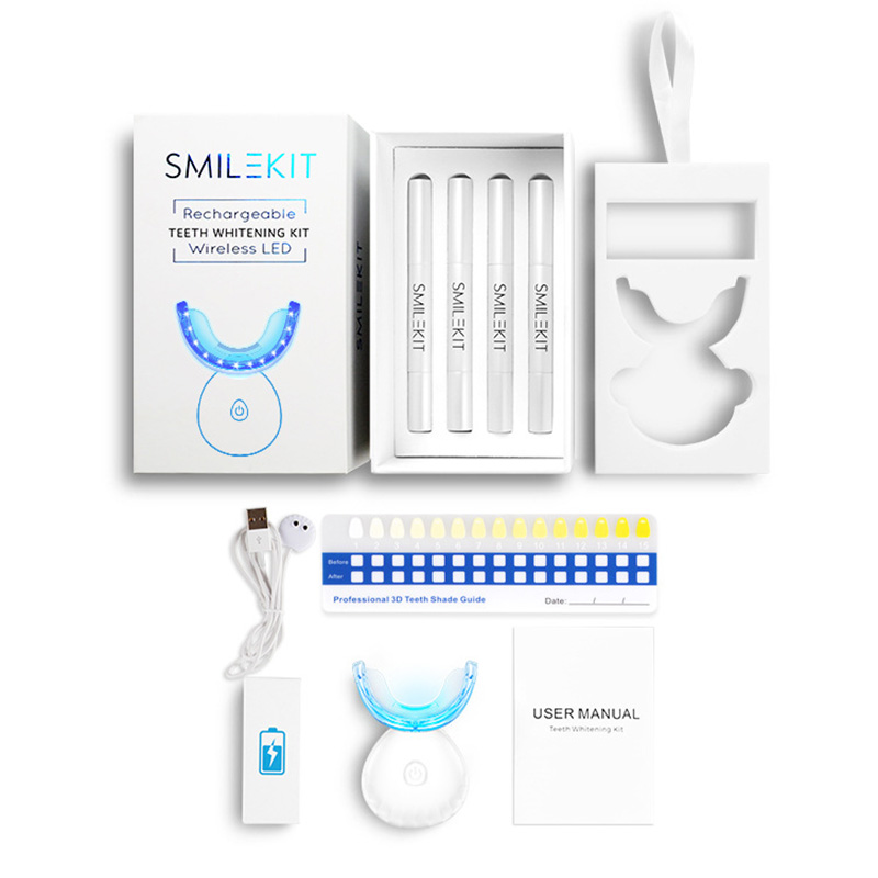 Nova elétrica dentes branqueam - Teeth Whitening Bleaching Kit avaliação e preço