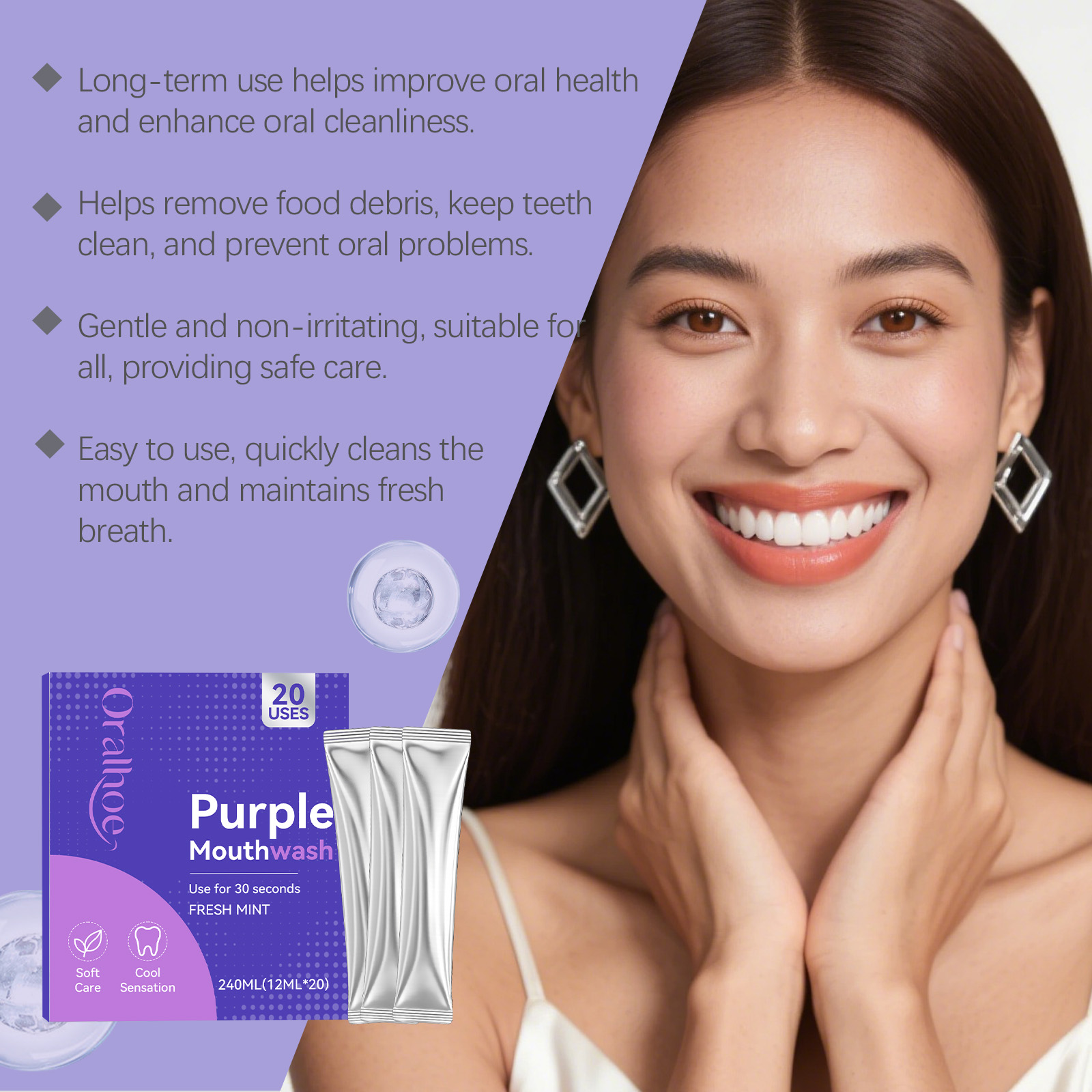 Pacote Individual de Enxaguant - Teeth Whitening Xylitol avaliação e preço