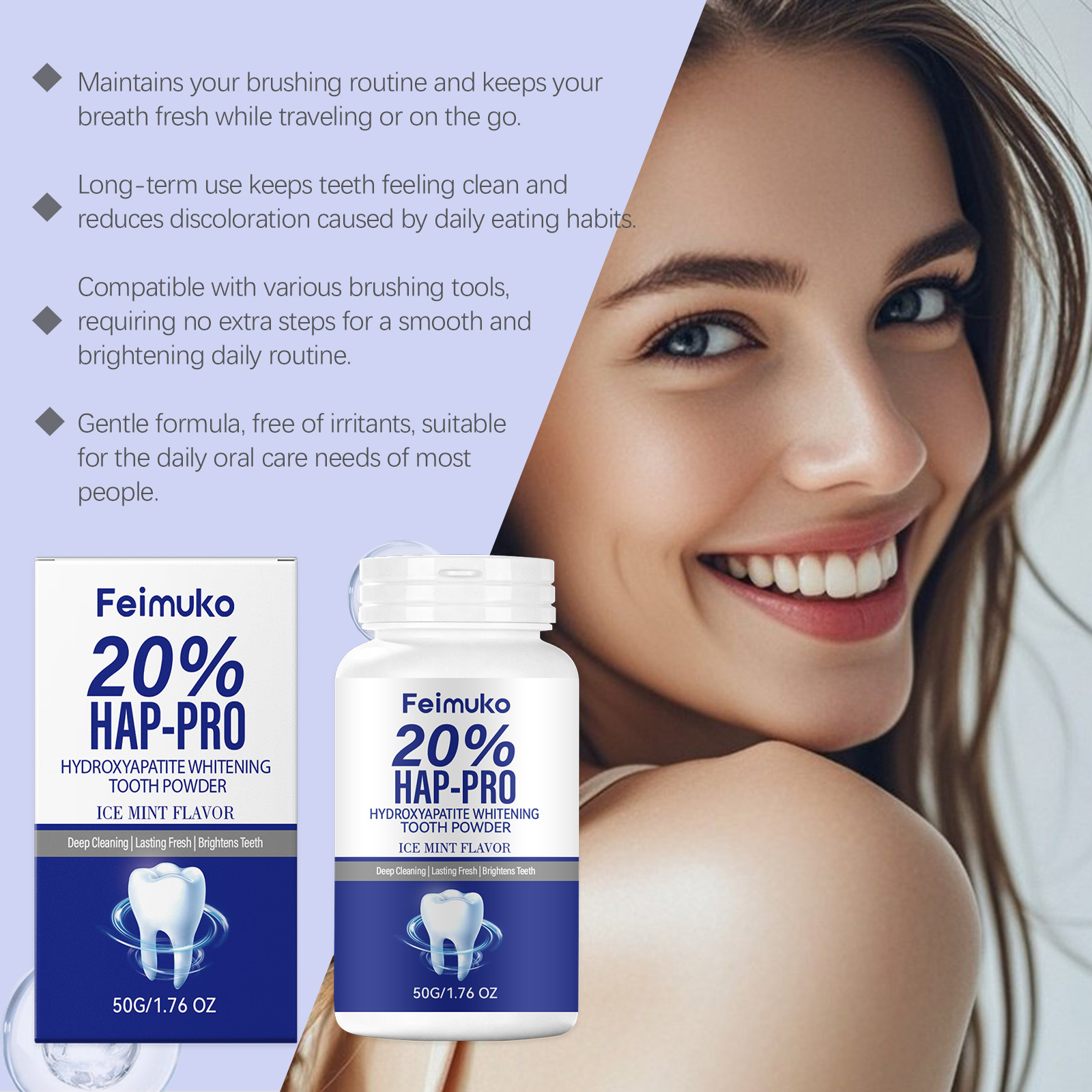 Hap-Pro 20% Hidroxiapatita Pó  - Teeth Whitening (Bleaching) avaliação e preço